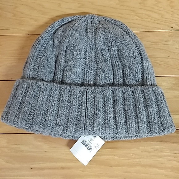 J. Crew Lambswool Cable Knit Beanie Winter Hat - Picture 2 of 3